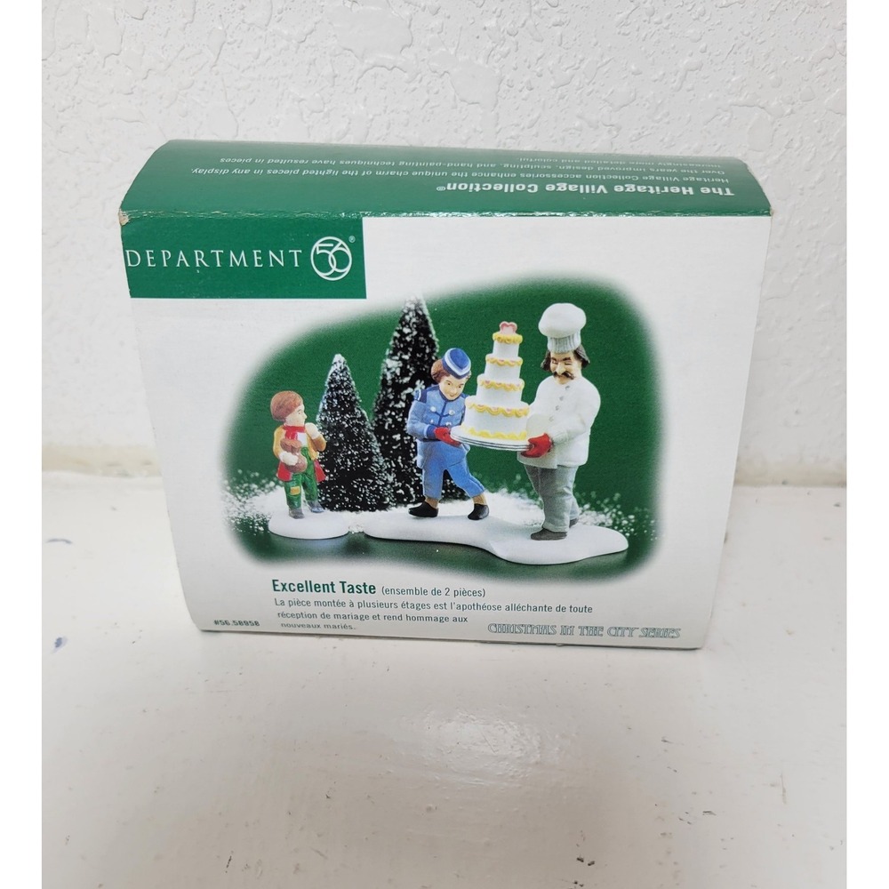 Department 56 Christmas In The City: "Excellent Taste" 2pc Set w/ Box